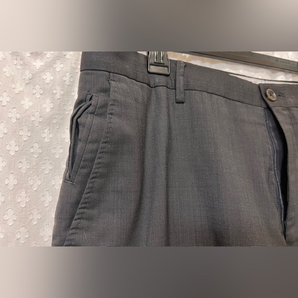 Hart Schaffner Marx Modern Fit Slacks Wool Blend Dark Grey Men's Size 38x32 - Picture 4 of 8